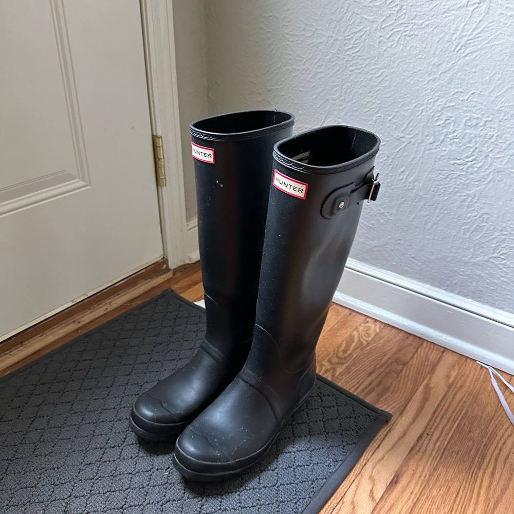 Tall Black Hunter Boots